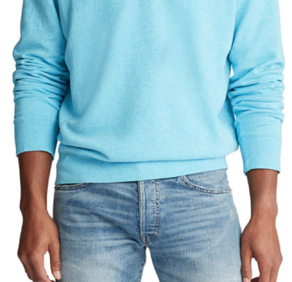 Polo Ralph Lauren Men's Jersey Quarter-Zip Pullover Blue Size X-Small