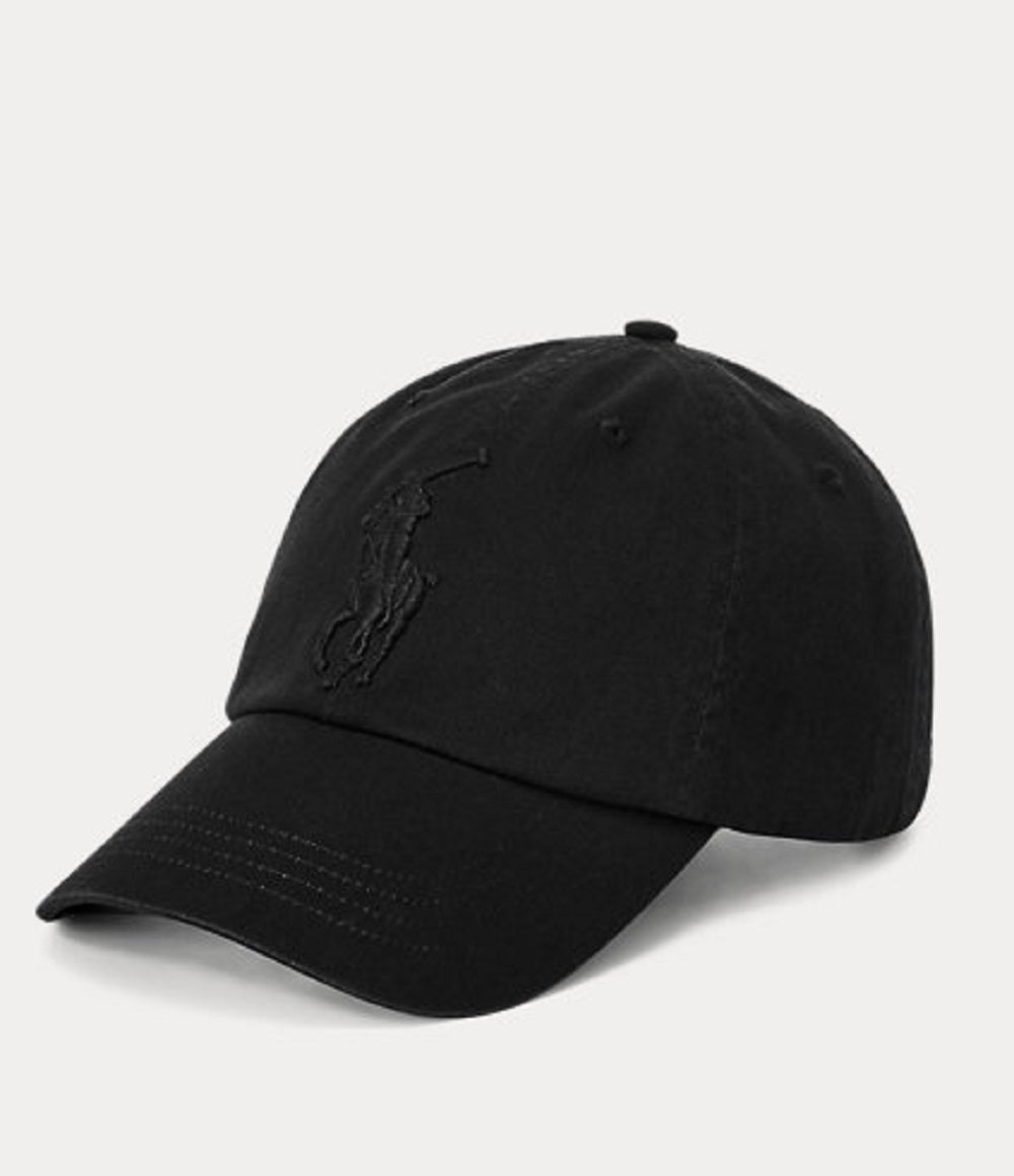 Polo Ralph Lauren Men's Big Pony Chino Cap Black Size Regular