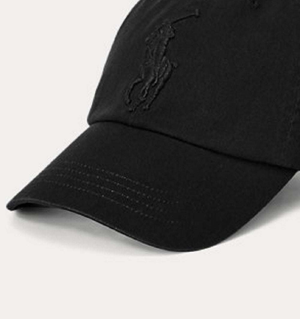Polo Ralph Lauren Men's Big Pony Chino Cap Black Size Regular