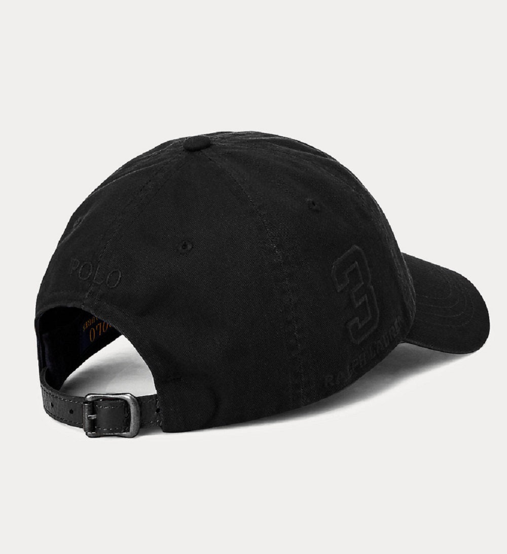 Polo Ralph Lauren Men's Big Pony Chino Cap Black Size Regular