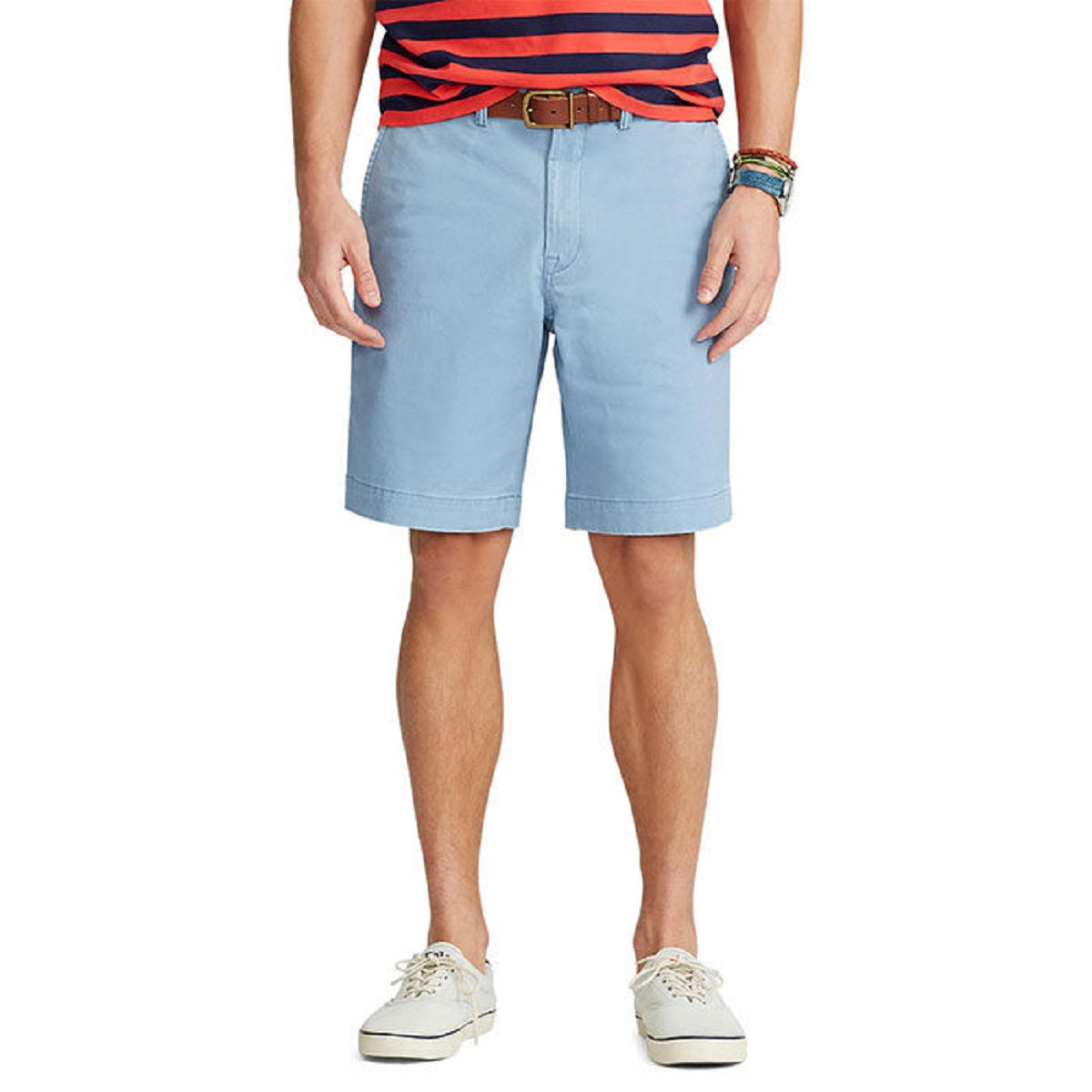 Polo Ralph Lauren Men's Flat Front Stretch Chino Shorts Blue Size 35