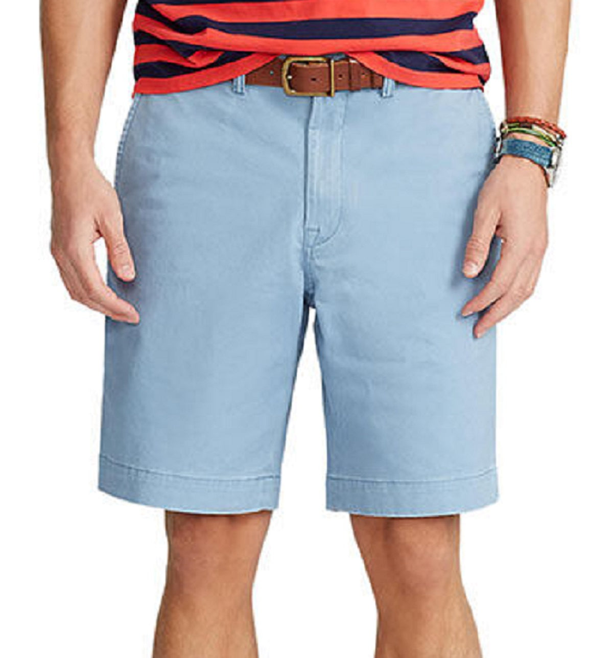 Polo Ralph Lauren Men's Flat Front Stretch Chino Shorts Blue Size 35