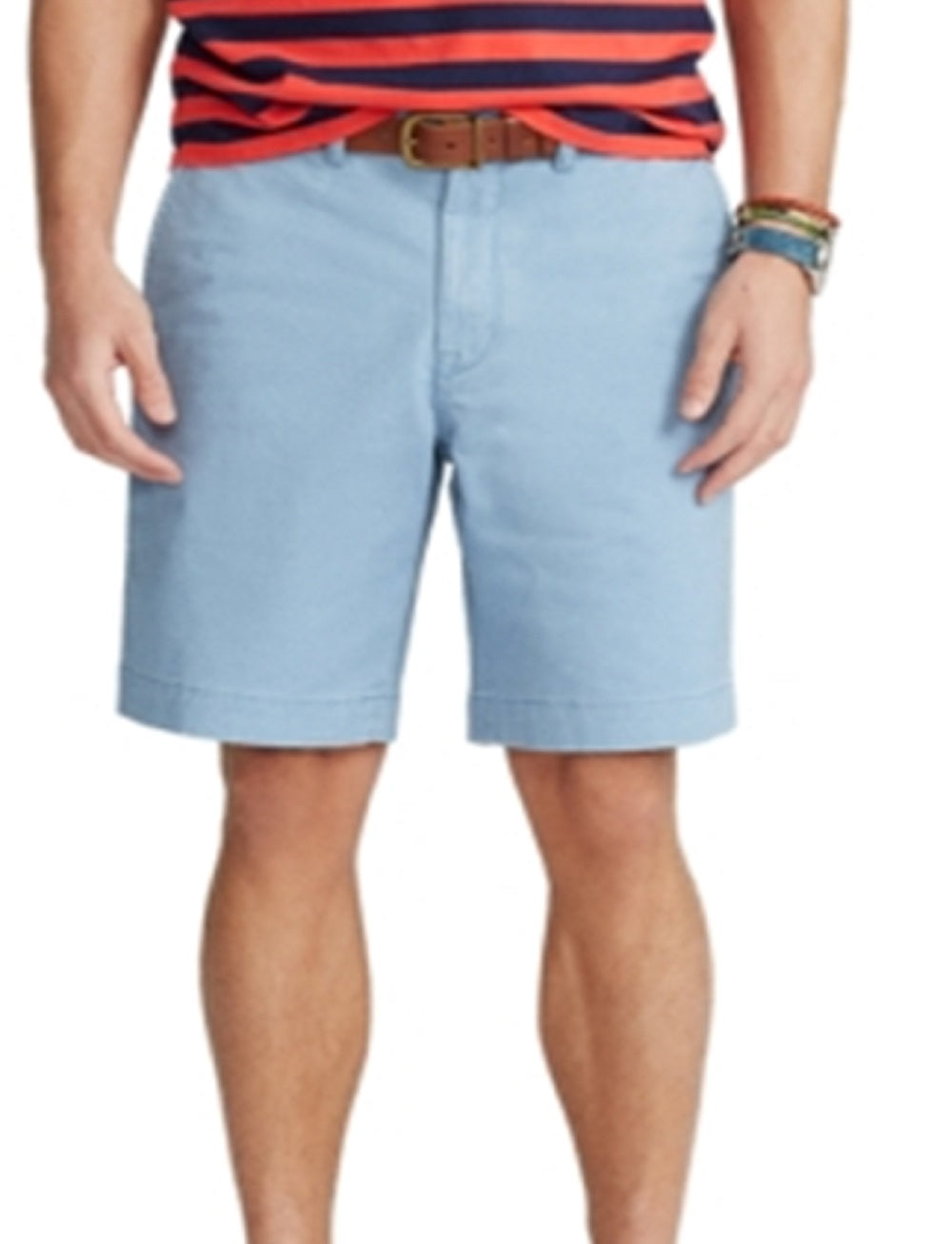 Polo Ralph Lauren Men's Flat Front Stretch Chino Shorts Blue Size 38