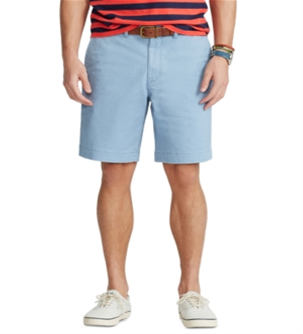 Polo Ralph Lauren Men's Flat Front Stretch Chino Shorts Blue Size 38