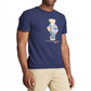 Polo Ralph Lauren Men's Custom Slim Fit Polo Bear T-Shirt Blue Size Small