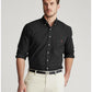 Polo Ralph Lauren Men's Big and Tall Classic Fit Garment Dyed Long Sleeve Oxford Shirt Black Size Large