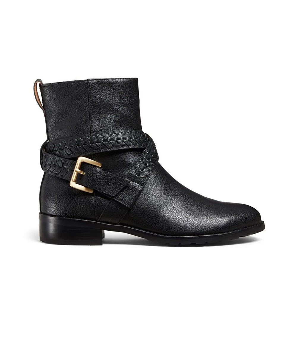 Jack Rogers Women's Eliza Moto Bootie Black Size 8 M