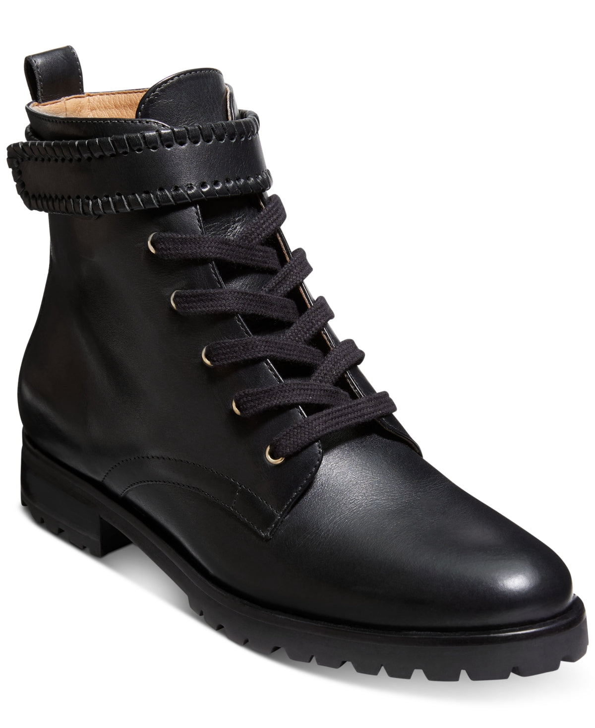 Jack Rogers Women's Peyton Lug Bootie Black Size 8.5