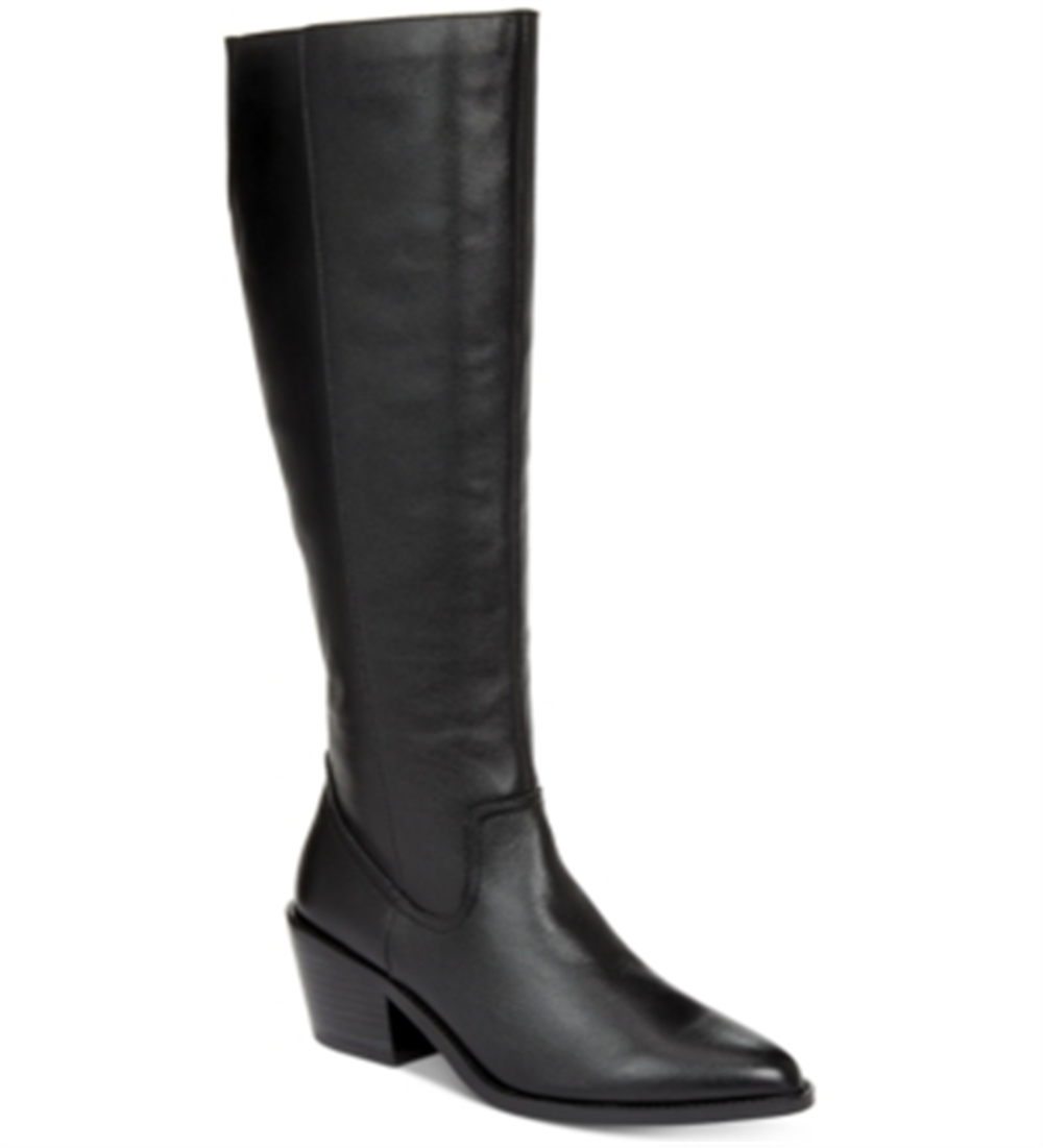 Dolce Vita Women's Orphie Leather Pointed Toe Riding Boots Black Size 7.5 M