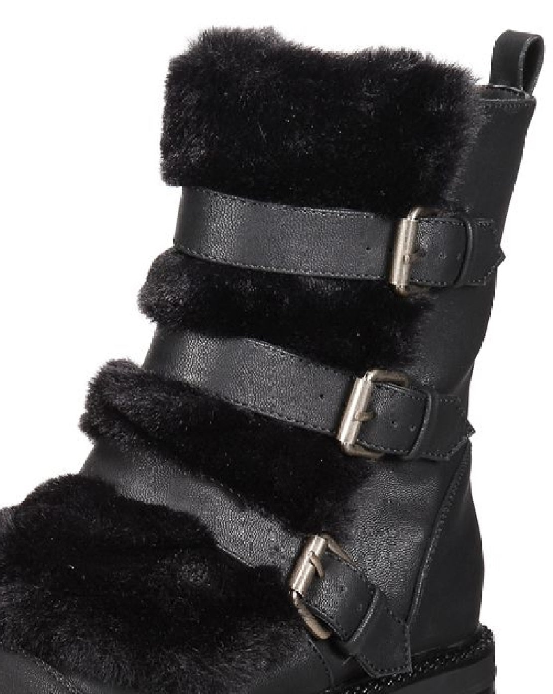 Dolce Vita Women's Neft Moto Booties Vegan Buckle Moto Black Size 6.5 M