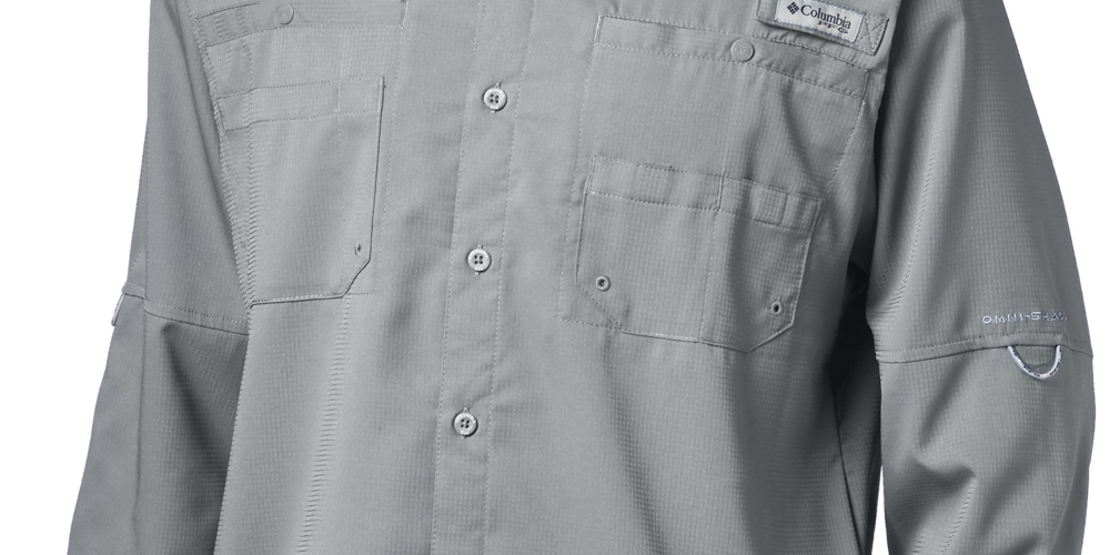 Columbia Men's Pfg Tamiami Ii Long Sleeve Shirt Gray Size X-Large