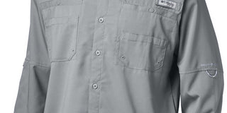 Columbia Men's Pfg Tamiami Ii Long Sleeve Shirt Gray Size X-Large
