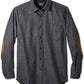 Pendleton Men's Trail With Faux Suede Elbow Patches Shirt Black Size Large