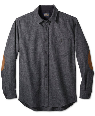 Pendleton Men's Trail With Faux Suede Elbow Patches Shirt Black Size Large