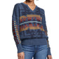 Pendleton Women's CottON Graphic Pullover Blue Size Large