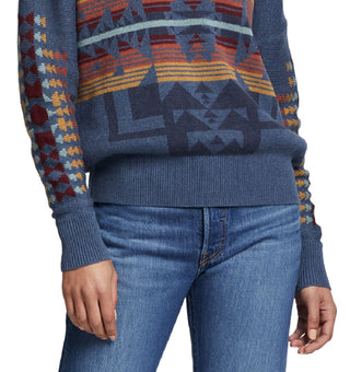 Pendleton Women's CottON Graphic Pullover Blue Size Large