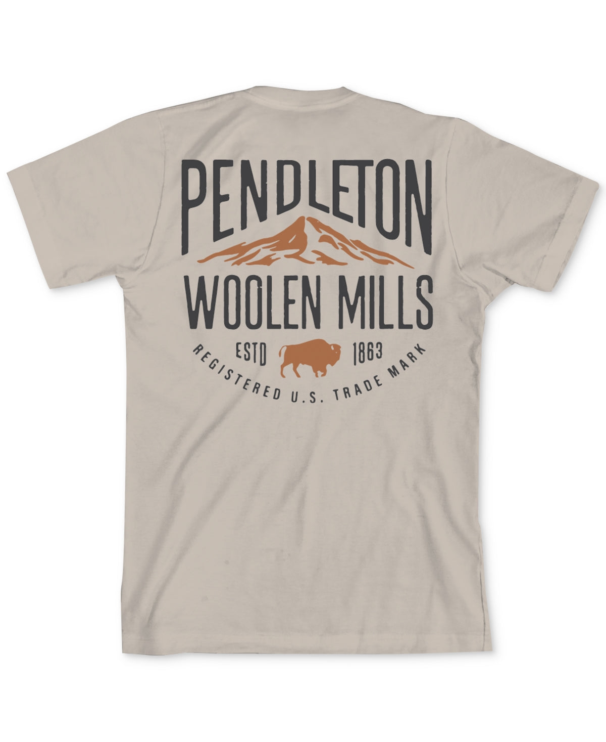 Pendleton Men's Oversized Logo Graphic Tee Brown Size X-Large