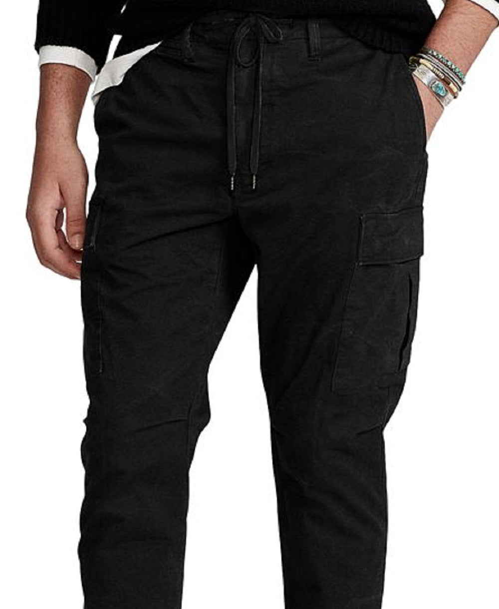 Polo Ralph Lauren Men's Stretch Slim Fit Twill Cargo Pants Black Size 38X30