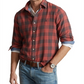Ralph Lauren Men's Classic Fit Plaid Double Faced Shirt Red Size X-Large