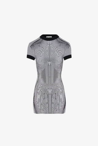 Jean Paul Gaultier - Morphing Pinstripe Short Dress
