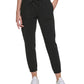 Calvin Klein Women's Garment Dye Smocked Waist Joggers Black Size Small