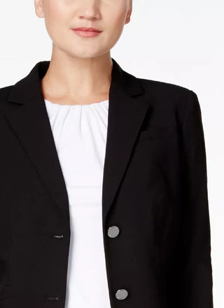 Calvin Klein Women's Two Button Blazer Black Size 6