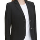 Calvin Klein Women's Solid Two Button Blazer Jacket Black Size 12P