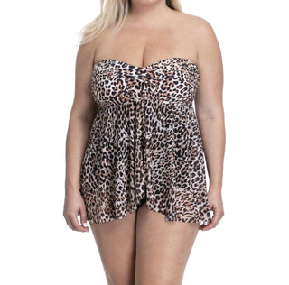 Profile By Gottex - Bandeau Strapless Flyaway One Piece Swimsuit - Plus