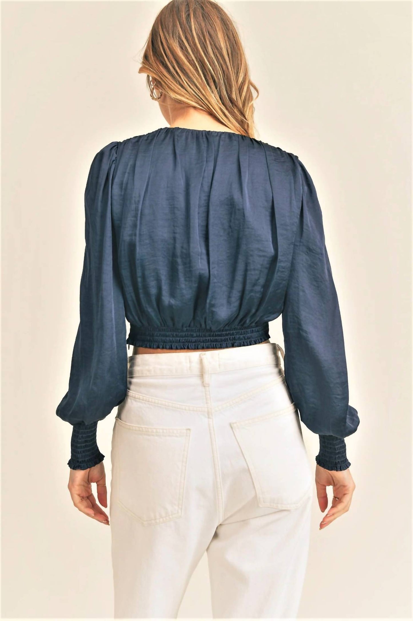 Reset By Jane - Silky Long Sleeve Crop Top