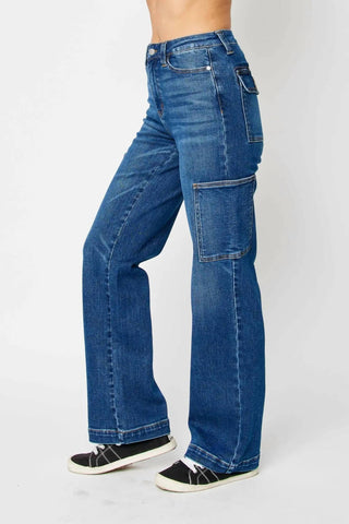 Judy Blue - Cargo Wide Leg Jeans