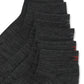 Reebok Men's 6 Pk Athletic Quarter Socks Black Size Regular