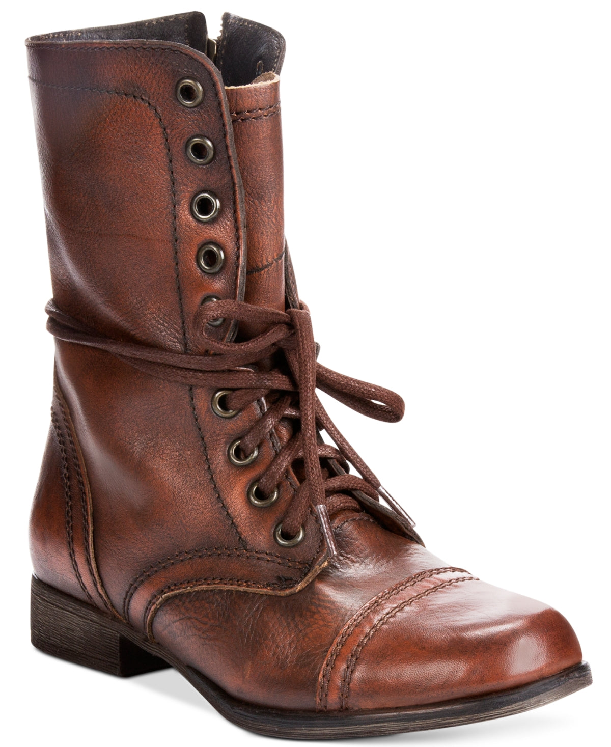 Steve Madden Women's Troopa Lace Up Combat Boots Brown Size 9 M