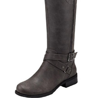 GUESS Womens Haydin Faux Leather Wide Calf Riding Boots Gray Size 6 MW