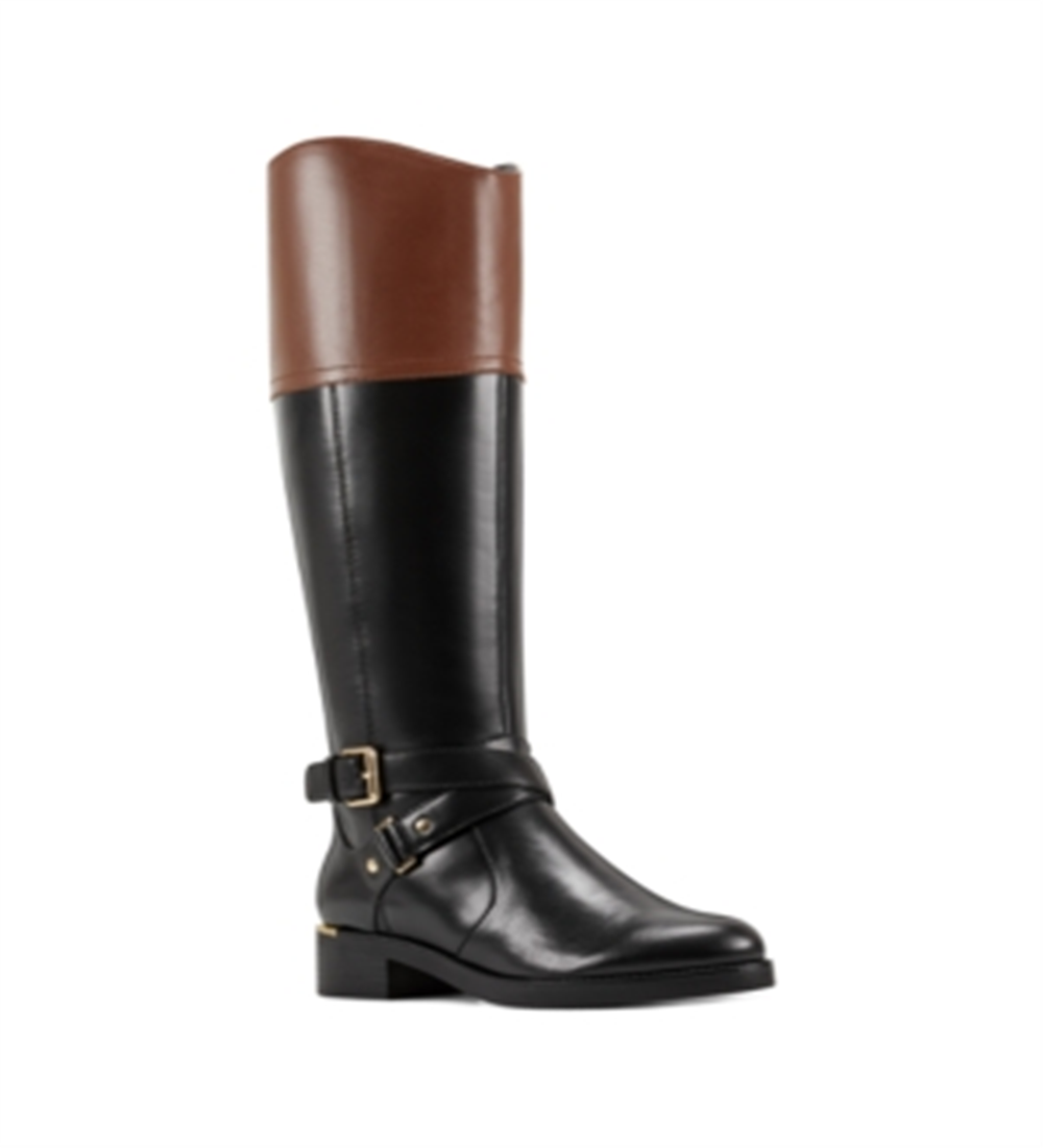 Bandolino Women's Jimani Leather Knee High Riding Boots Black Size 9.5 M