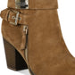 GUESS Women's Gather Dress Booties Brown Size 6.5M