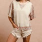 Bibi - Floral Patch Pocket Sweater Tee