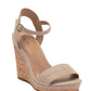 Call It Spring Women's Fabric Open Toe Casual Platform Sandals Brown Size 8