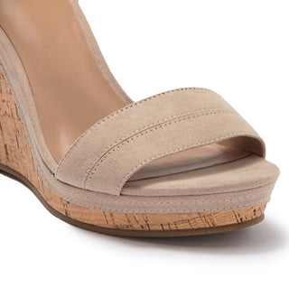 Call It Spring Women's Fabric Open Toe Casual Platform Sandals Brown Size 8