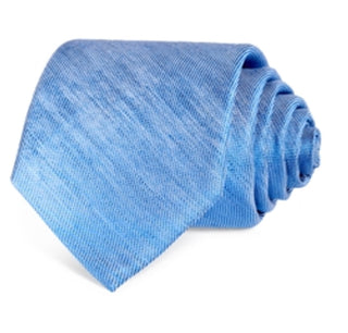 Bloomingdale's Men's Heathered Silk & Linen Classic Tie Blue Size 6
