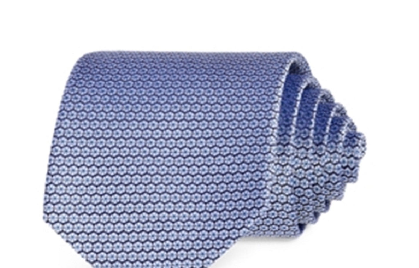 Bloomingdale's Men's Dot Grid Silk Classic Tie Purple Size 8
