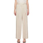 By Malene Birger Cymbaria Pleated Wide Leg Pants Beige