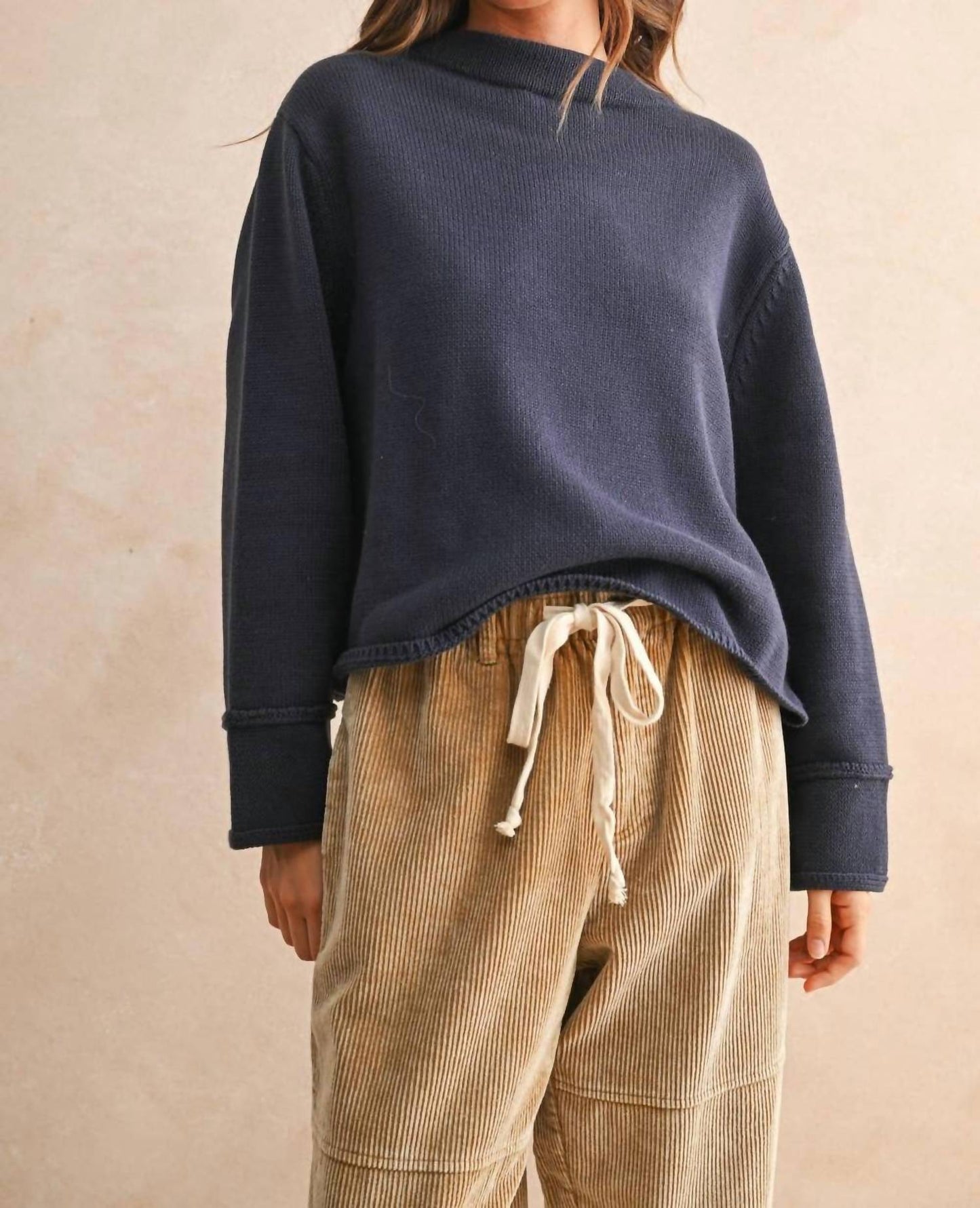 Miou Muse - Slight Oversized Sweater Top