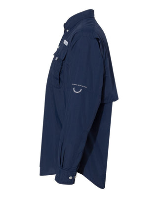 Columbia Men's Bahama Ii Long Sleeve Shirt Blue Size Large