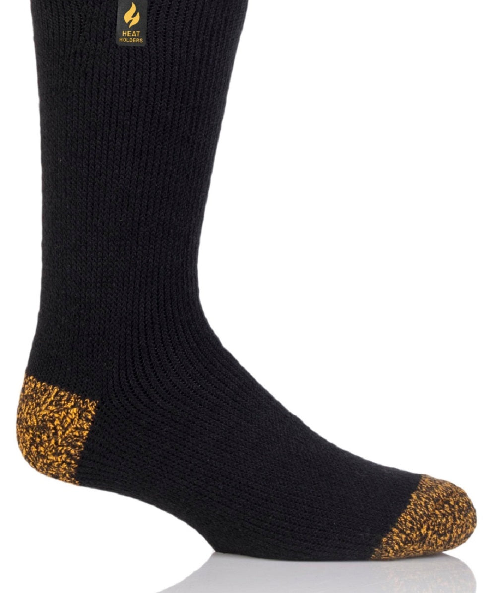 Heat Holders Men's Worxx Bruce Contrast Crew Sock Black Size 7-12