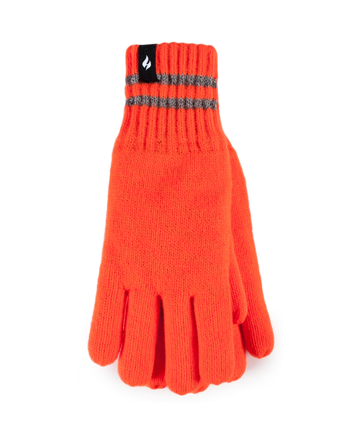 Heat Holders Men's Worxx Richard Flat Knit Gloves Orange Size Large