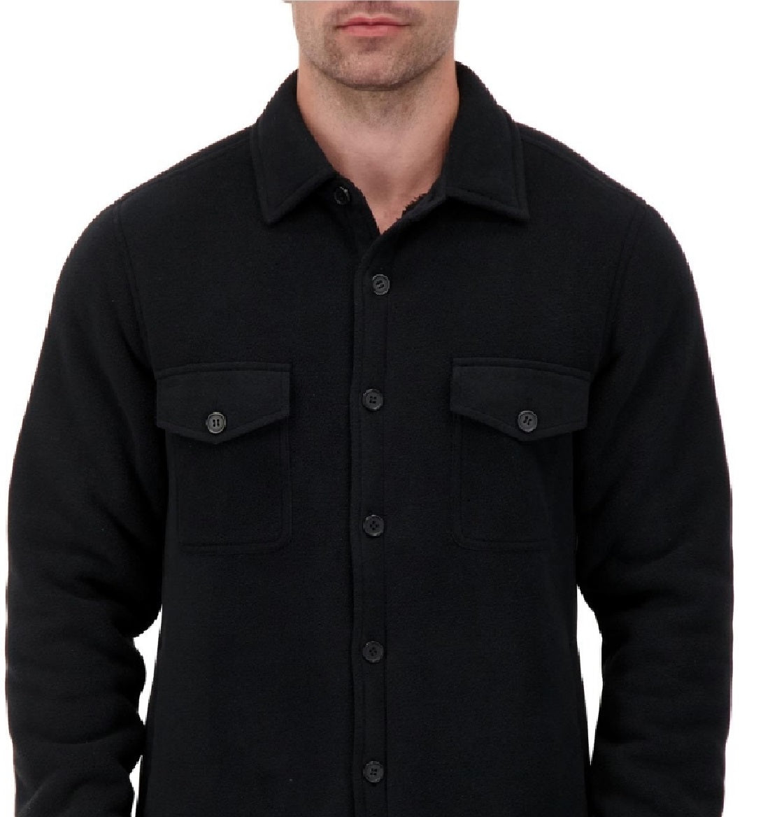 Heat Holders Men's Jax Long Sleeve Solid Shirt Jacket Black Size XX-Large