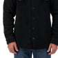 Heat Holders Men's Jax Long Sleeve Solid Shirt Jacket Black Size XX-Large