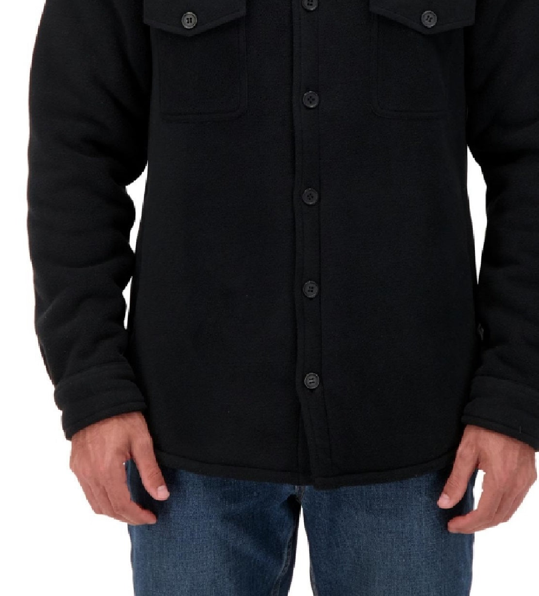 Heat Holders Men's Jax Long Sleeve Solid Shirt Jacket Black Size XX-Large
