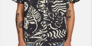 Volcom Men's Scrap Sport Shirt Black Size M