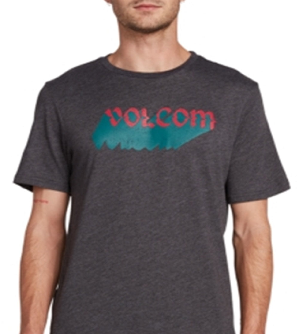 Volcom Men's Night Creep Logo Graphic T-Shirt Gray Size Large